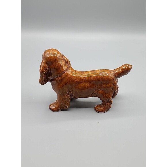 Cocker Spaniel Dog Figurine Brown Ceramic - Picture 4 of 16
